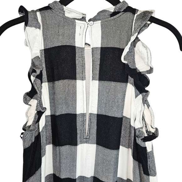 Cloth & Stone Anthropologie Buffalo Plaid Ruffled Romper in Small - Picture 7 of 9